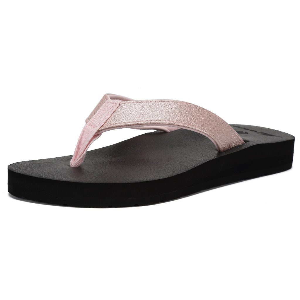 Women's Lightweight Comfortable Non-Slip Flip Flops - PU Cover Upper & EVA Cushioned Sole, Slip-On Flat Sandals for Indoor Outdoor Beach Summer Use, Summer Sandals
