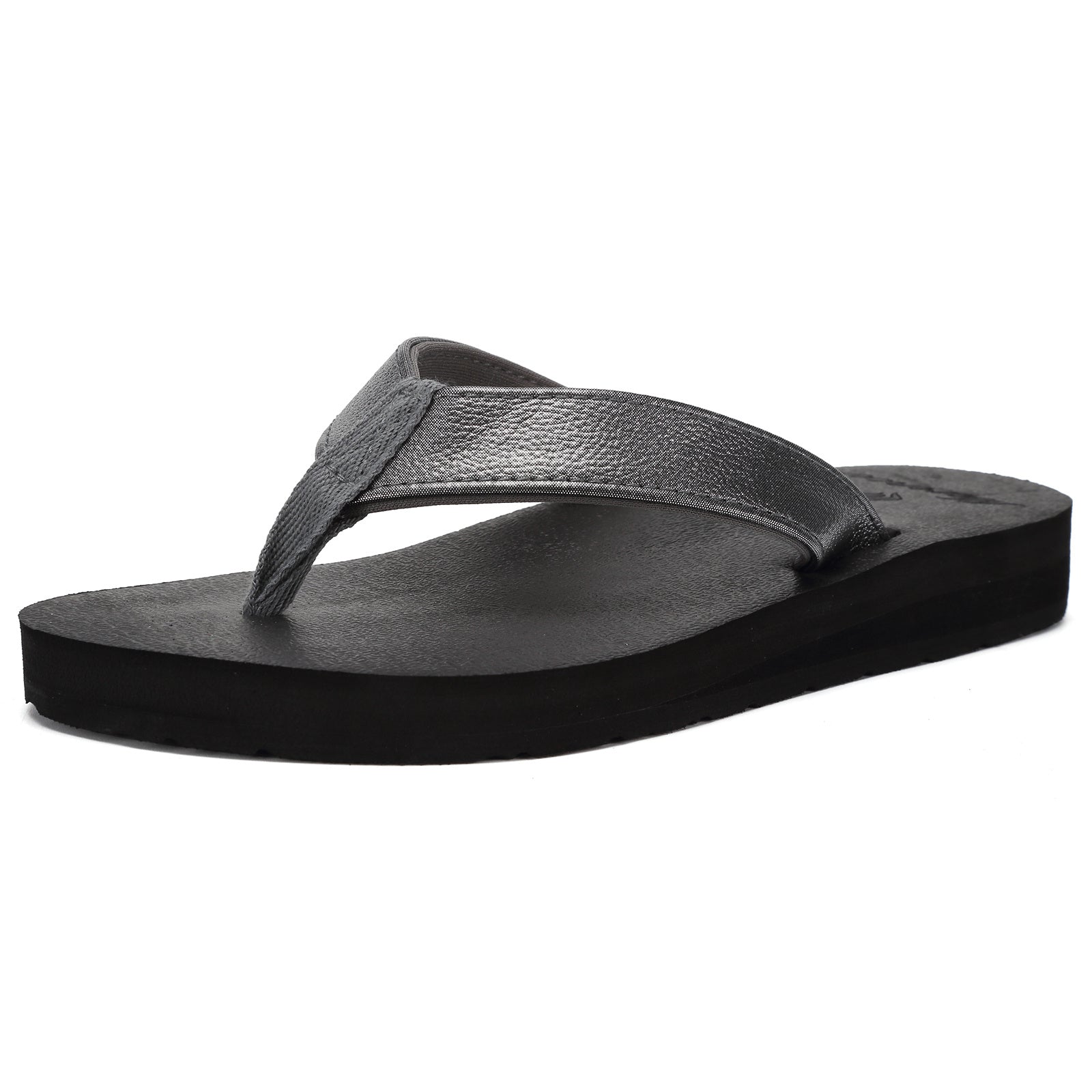 Women's Lightweight Comfortable Non-Slip Flip Flops - PU Cover Upper & EVA Cushioned Sole, Slip-On Flat Sandals for Indoor Outdoor Beach Summer Use, Summer Sandals
