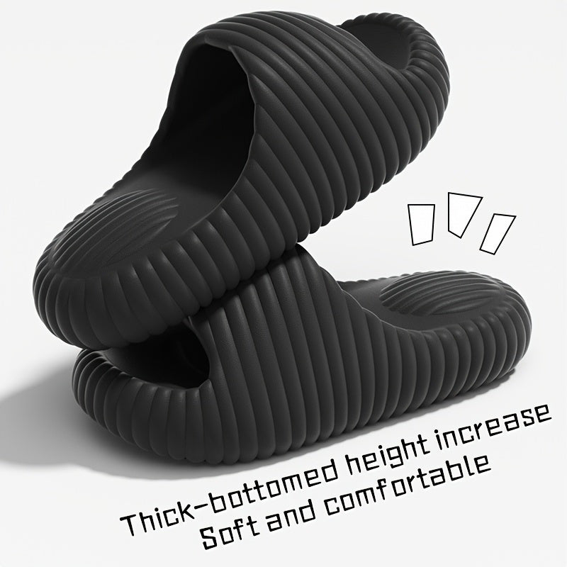 Women's Lightweight Quick-Dry Slip-On Slippers - Soft Cushioned insoles, Non-Slip PU Sole - Cushioning & Arch Support for All-Day Comfort - Beach, Bathroom, Poolside - Couples Matching Footwear - Easy-Clean Slipper Shoes, Beach Sandals, Minimalist Design,