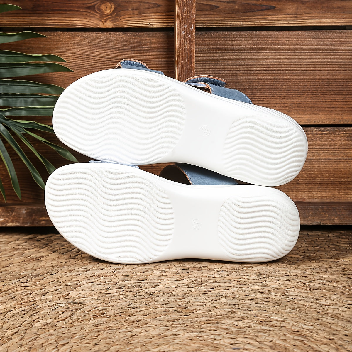 Women's Slip-On Platform Sandals - Non-Slip Cushioned Sole, Breathable Slip-On Design, Thick Platform Heel for Everyday & Formal Events - PU Outsole Beach Shoes (Slip-Resistant)