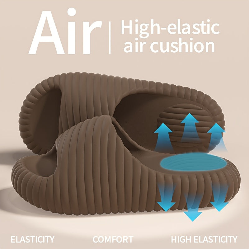 Women's Lightweight Quick-Dry Slip-On Slippers - Soft Cushioned insoles, Non-Slip PU Sole - Cushioning & Arch Support for All-Day Comfort - Beach, Bathroom, Poolside - Couples Matching Footwear - Easy-Clean Slipper Shoes, Beach Sandals, Minimalist Design,