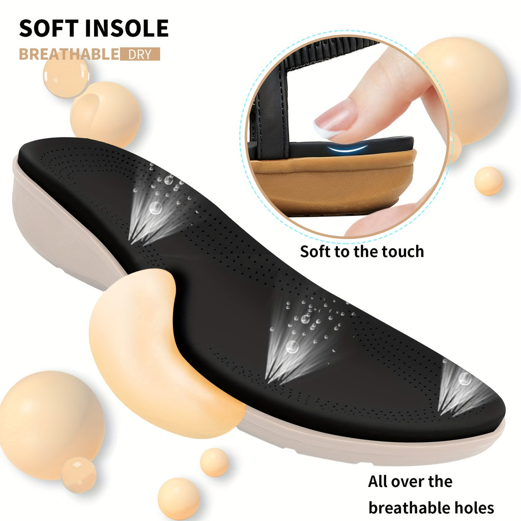 Women'S Sandals Flat Summer Shoes T-Strap Casual Dressy Sandals For Women Arch Support Slingback Sandals