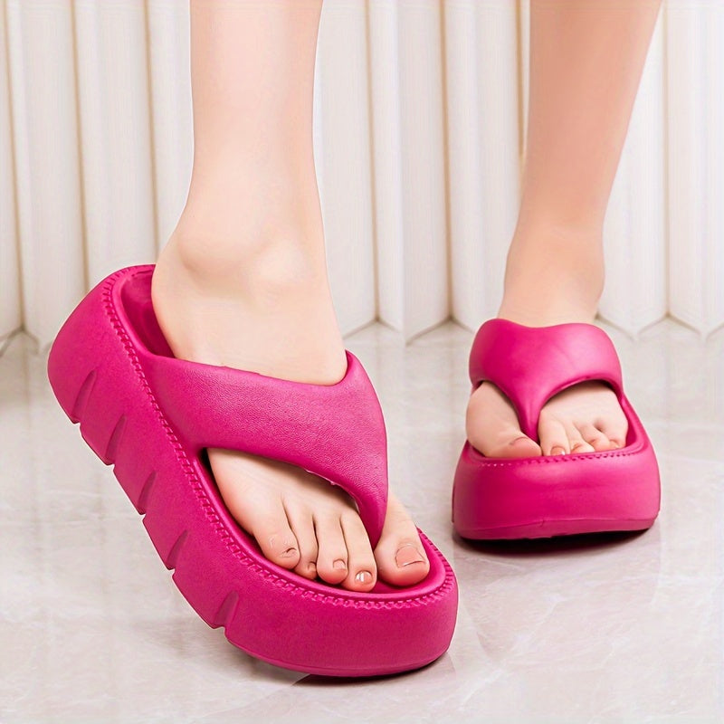 [Non-Slip Sandals] Lightweight, Non-Slip Women's EVA Platform Sandals | Adjustable Strap, Comfortable Footwear, All-Season Indoor/Outdoor Slides, Eva Upper Material