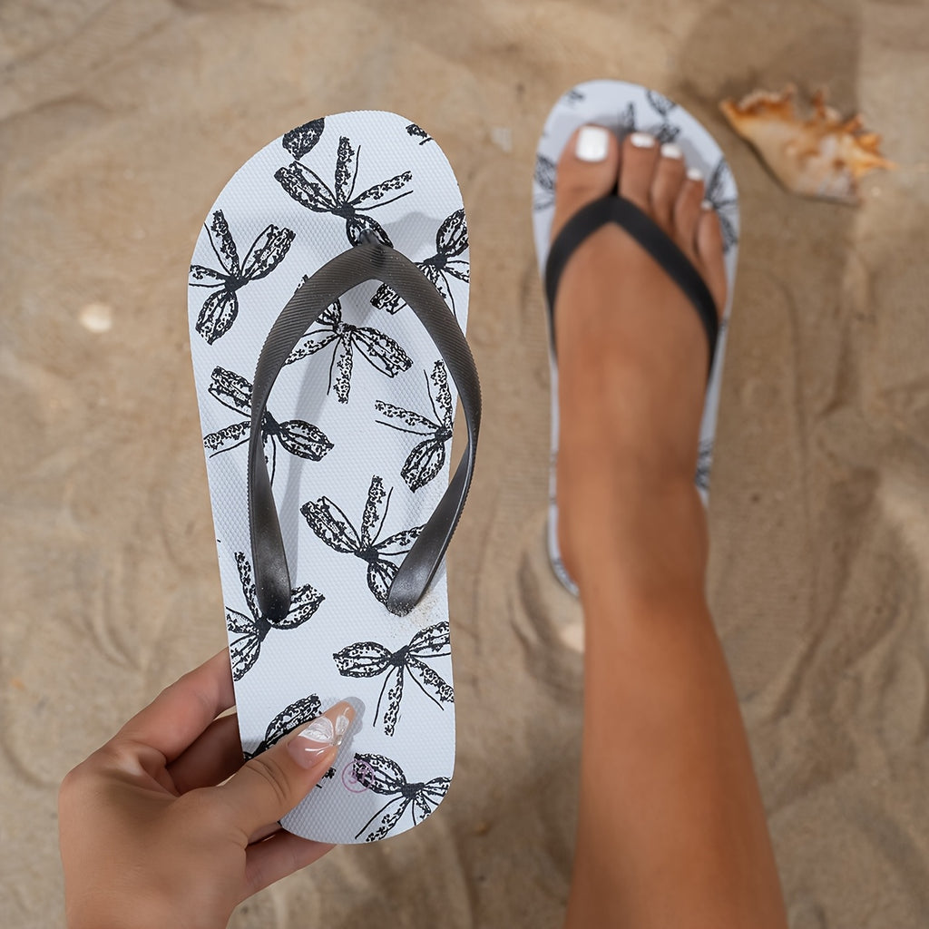 Women's Lightweight Slip-On Flip Flops - Quick-Dry Beach Sandals with Non-Slip Sole, Soft EVA Indoor/Outdoor Shoes for Pool, Bathroom, Vacation - Open-Toe Cushioned Footbed Slippers (Multi-Color Options) - Easy Hand Wash Care, Poolside Footwear,