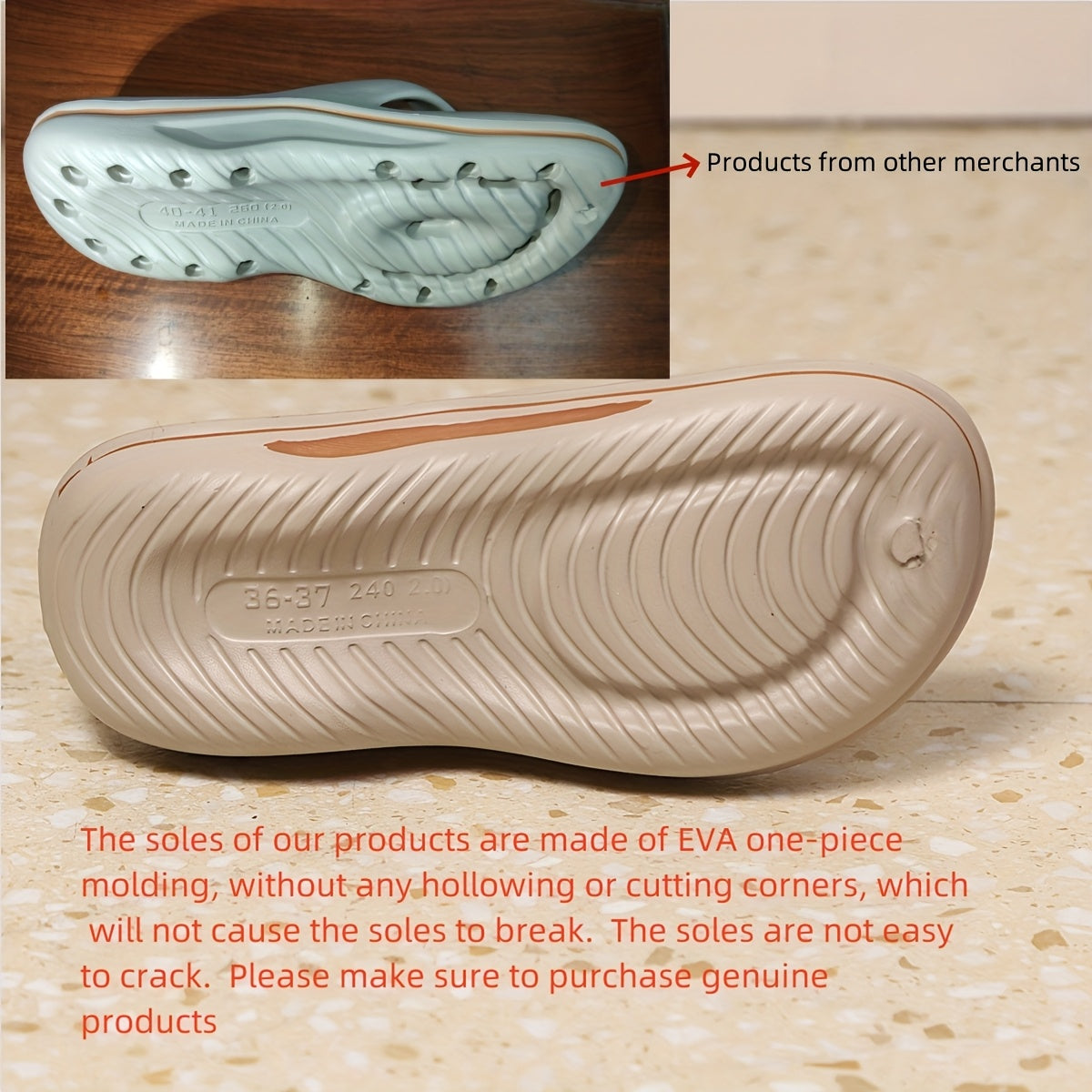 [Comfortable and Soft] Stylish Solid Color EVA Molded Flip-Flops - Comfortable and Soft - For Women, Daily Life, Work, or Beach Vacations