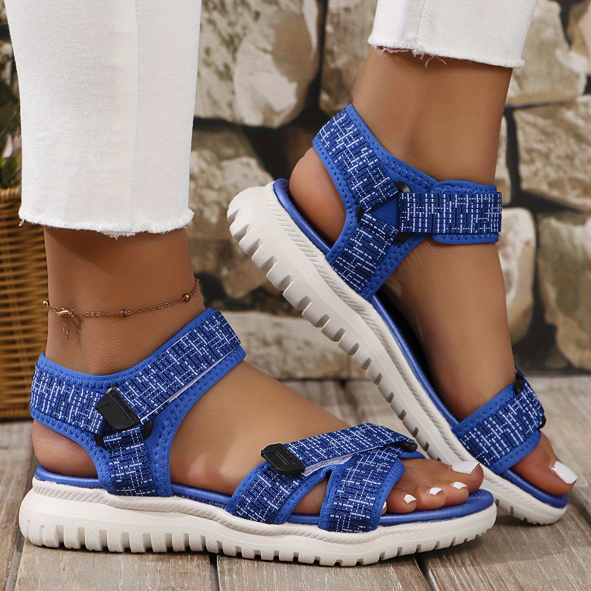 [Comfortable Sports Sandals] Comfortable Women's Summer Sports Sandals | Soft Sole With Adjustable Buckle Walking Shoes, Lightweight Platform Casual Footwear