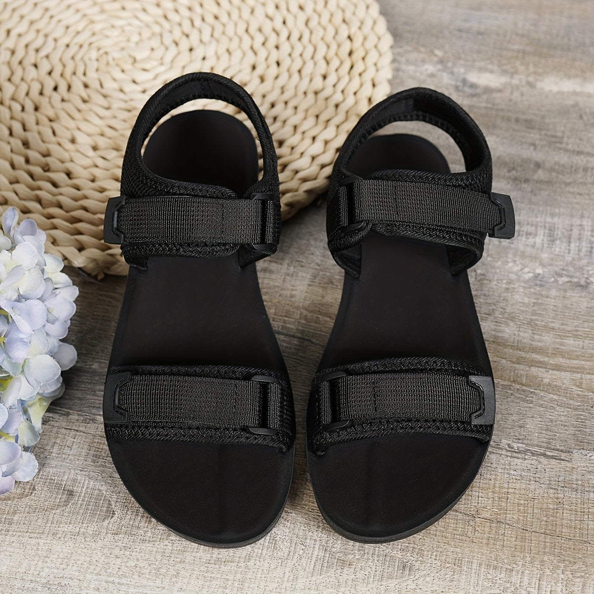 [Lightweight Summer Sandals] Women's Lightweight Summer Sports Sandals | Adjustable Woven Straps & Metal Buckle, Breathable Mesh Upper, Soft PU Cushioned Sole | Open-Toe Design for Beach, Casual, Vacations | Versatile Strappy Sandals, Beachwear
