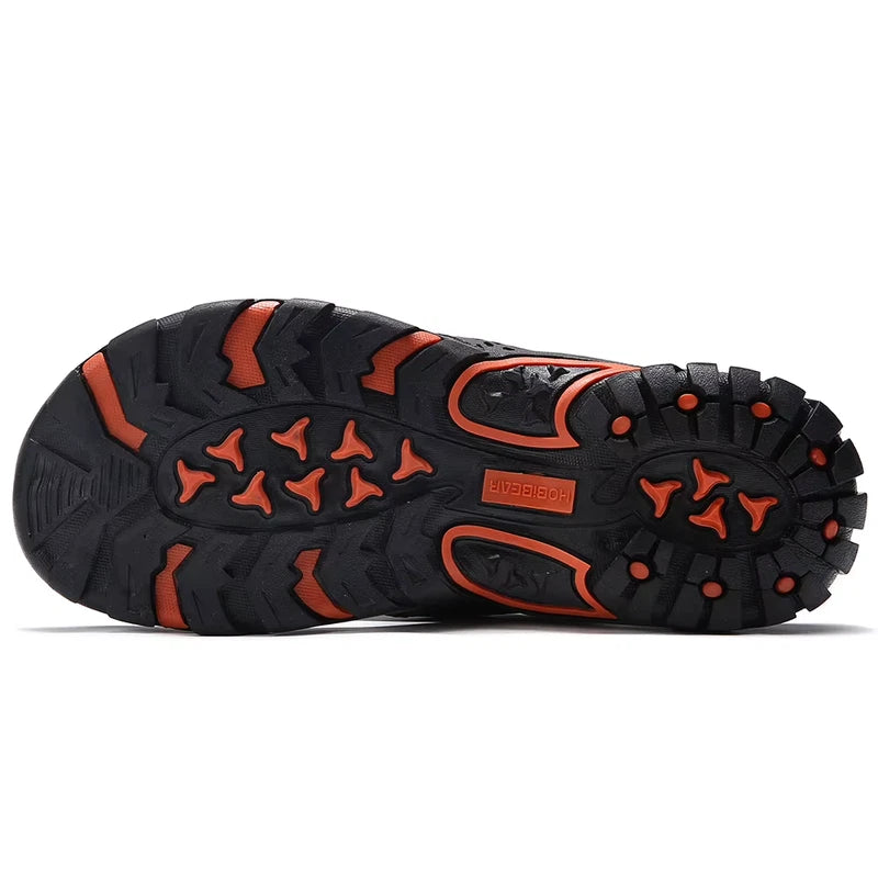 2024 New Summer Sandals Male Beach Shoes Leather Sandals Leisure Flip Fl